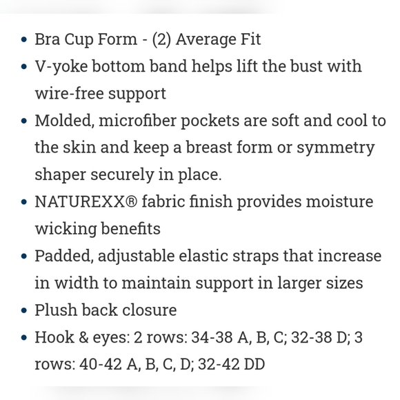 FURLOUGH SALE Amoena Ivory "Marlena" Wirefree Bra - Sz 38B US/UK - Picture 6 of 8